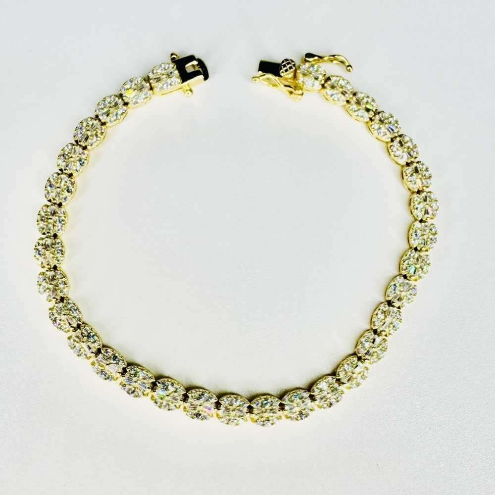 Elegant Gold Tennis Bracelet (see video)